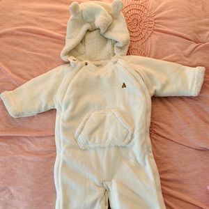0-3month Gap unisex cream/off white snowsuit